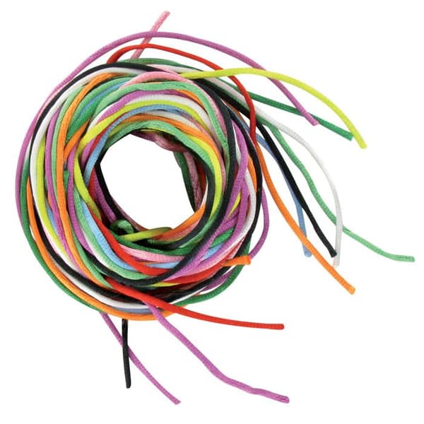 Satinband 2 mm 2 m Assortiment av 10 trådar