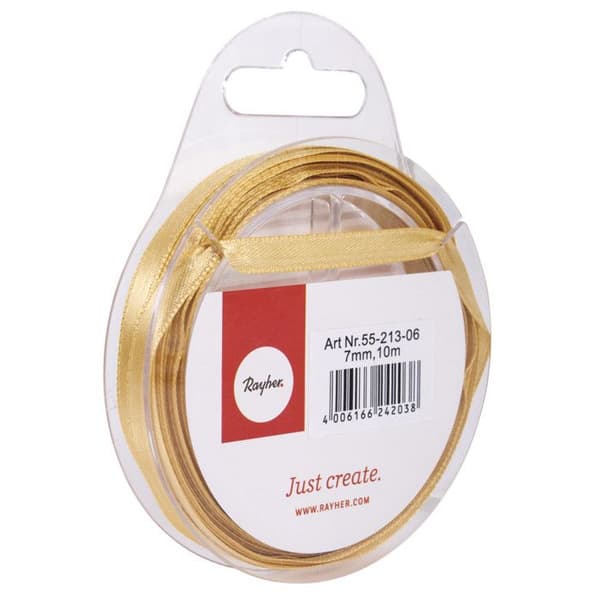 Satinband Guld 7 mm 10 m