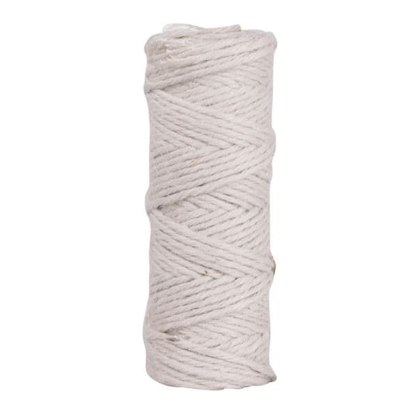 Jutegarn 4 lager Ø 3,5mm Vit 50m spole - Rayher
