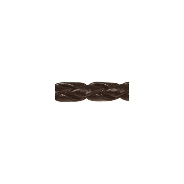 Flätad syntetläderrem. Idealisk för armband 3mm Brun 1,5m