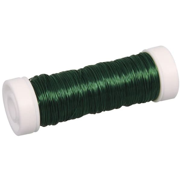 Fil bijoux à crocheter - Rayher - Mörkgrön - ø 0,3 mm - Spole 50 m - Metallisk