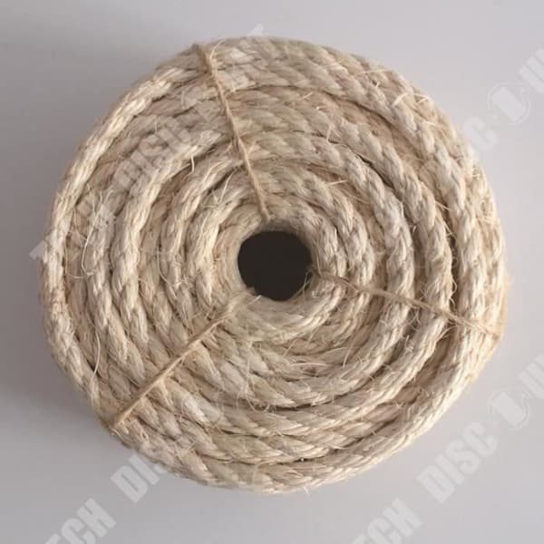 TD® Naturligt Sisalrep - 6mm - 50M - Naturlig färg - Dekorationsrep