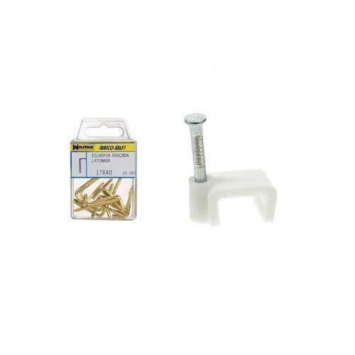 Brico-self platt trådband 6 mm vit