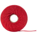 Miniatyrbild 4 av 4: 3 mm x 200 m Macramé-snöre Röd bomullstråd - (+/-) 0,5 mm tjocklek - 15-lagers garn - Naturlig sladd