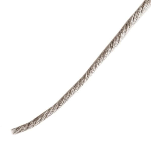 3mm x 200m Mörkbeige Macramé-snöre - Tråd av bomull och polyester - (+/-) 0,5 mm tjocklek - Naturligt snöre