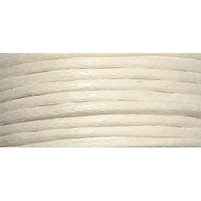 Sladd - RAYHER - Vaxad bomullssnöre - Vit - 1mm - 20 meter
