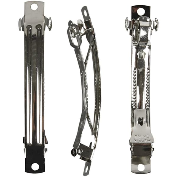 Hårspenne, L: 8 cm, B: 8 mm, forsølvet, 30 stk./ 1 pk.