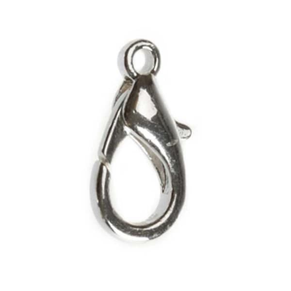 Karabinere, L: 18 mm, forsølvet, 25 stk./ 1 pk.