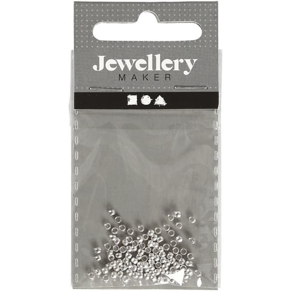 Wireklemmer, diam. 2 mm, sølv, 100 stk./ 1 pk.
