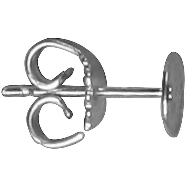 Korvakorutappi, pit. 13 mm, 10 kpl, hopeanväriset