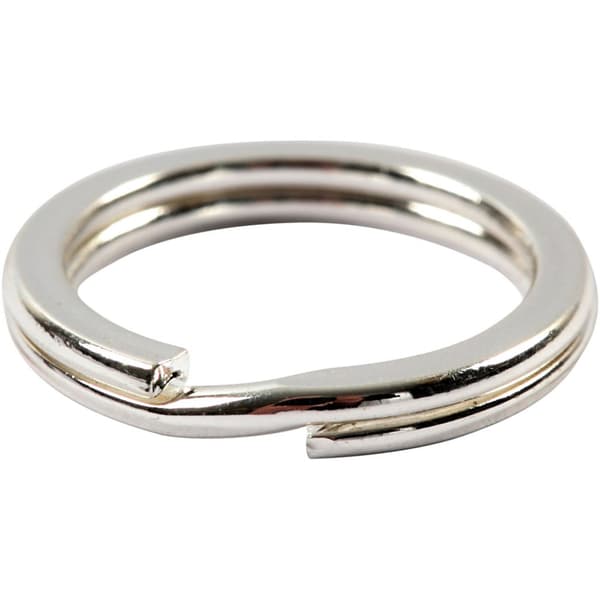 Splitring till Nyckelring dia 15 mm Silverpläterad 15 st