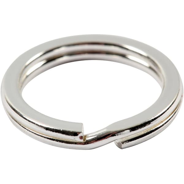 Splitring till Nyckelring dia 15 mm Silverpläterad 15 st