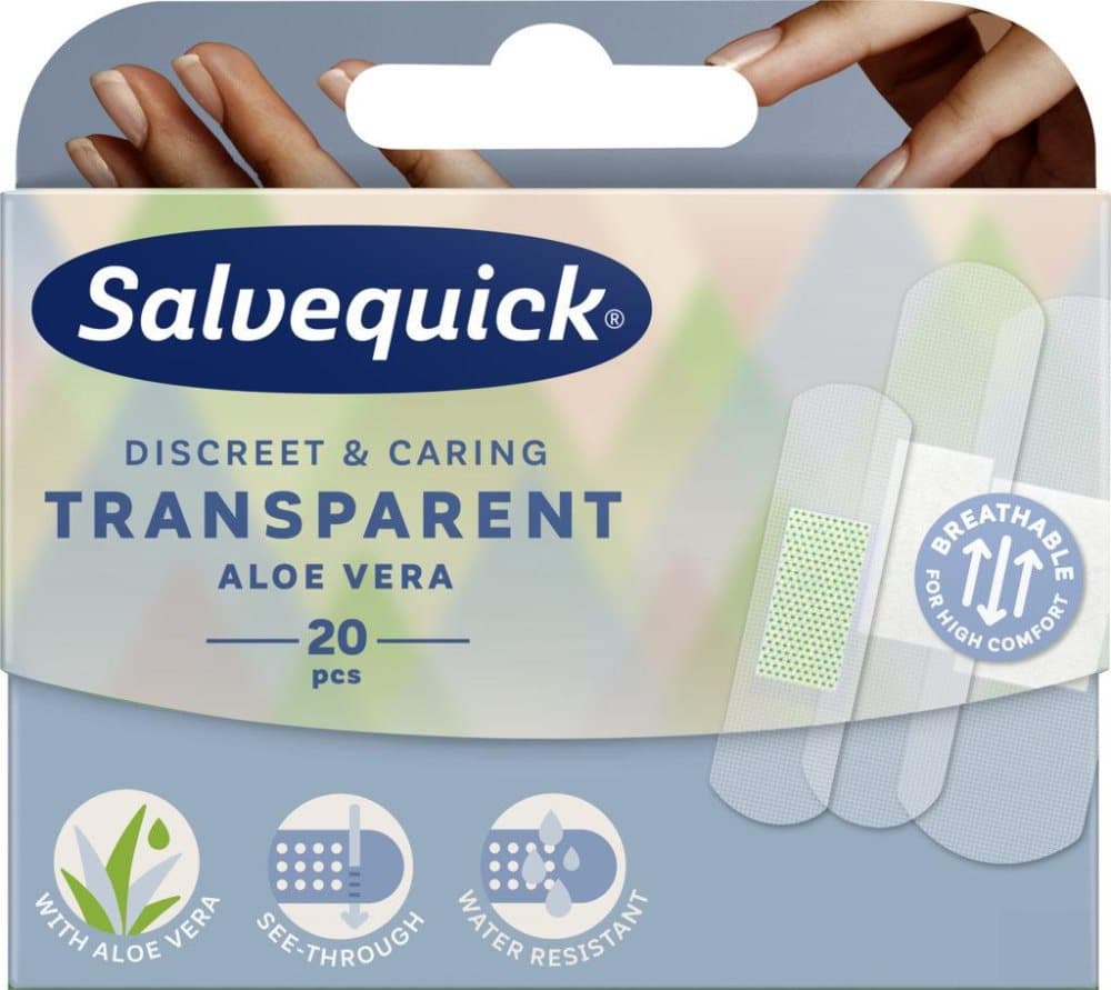 SALVEQUICK_Discreet & Caring Transparent Aloe Vera plastry 20szt.