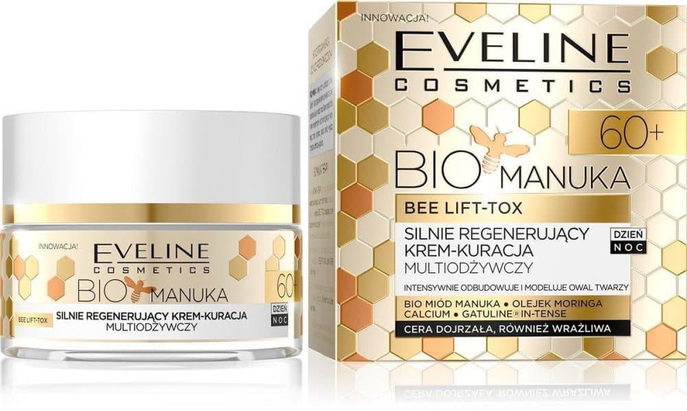Eveline Bio 60+ Manuka starkt regenere grädde behandling multiodżywczy dag och natt 50ml