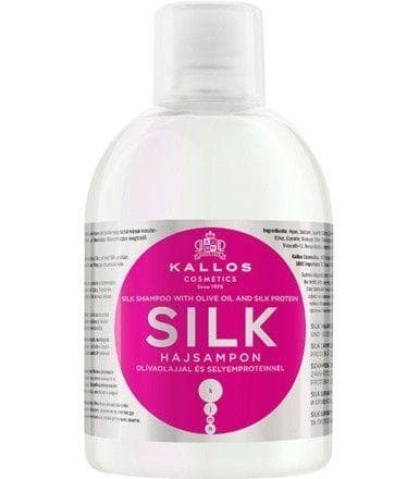 Kallos Silk Shampoo med olivolja och Siden Protein Shampoo med proteiner olivolja och silke 1000 ml