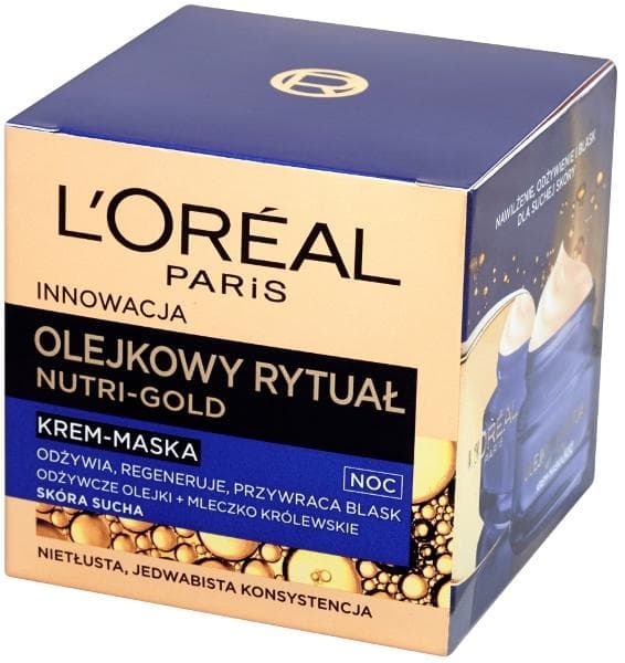 L'OREAL Nutri Gold olja ritual-cream mask för torr hud 50ml