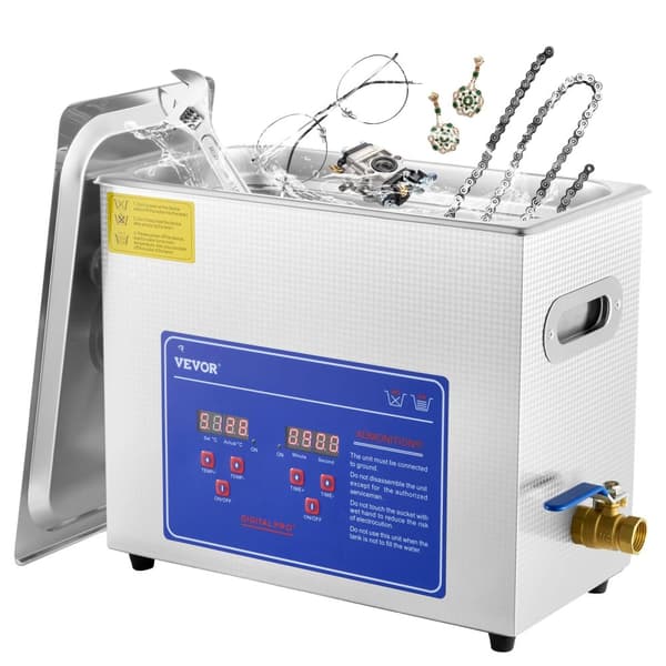 Ultralydsrenser, 6L kapacitet, 300W varmeeffekt, 40kHz frekvens