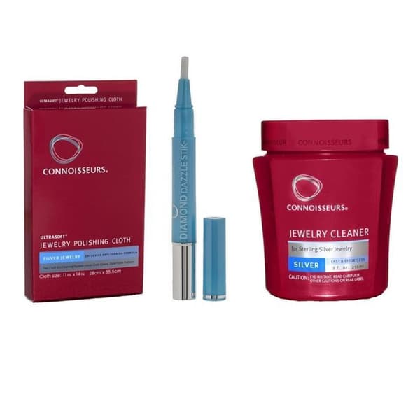 Silver Jewelry Cleaner Pack 236 ml + Silverputsduk + Diamantsticka