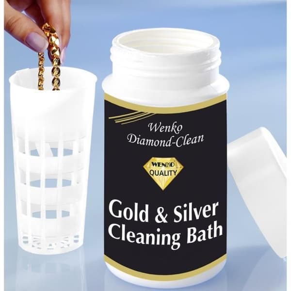 Smyckesrengöringsmedel - WENKO - DIAMOND CLEAN - 375 ml - Guld och Silver - Effektivt och snabbt