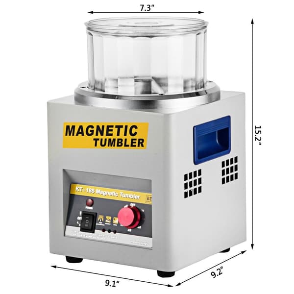 Magnetisk Tromle Smykker Polermaskine - 2000 RPM, PC Materiale Spand, Multifunktionel Panel