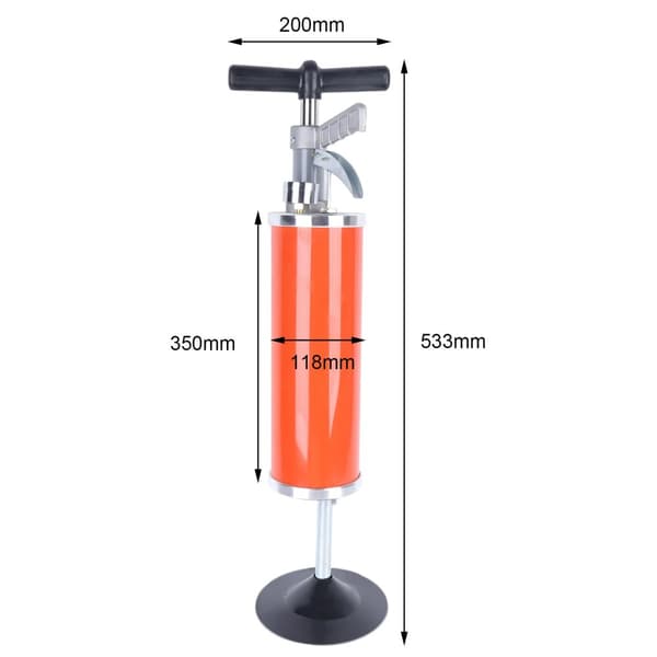 Effektivt håndværktøj, 533mm højde, 118mm cylinderdiameter,Orange