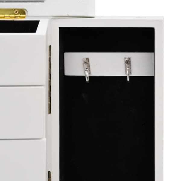 vidaXL smykkeskab med spejl MDF 25 x 13,5 x 34 cm