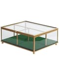 Miniatyrbillede 1 af 7: Smykkeskrin Guld Transparent Glas 21 x 17 x 8 cm Moderne Skrin med Glaslåg til Øreringe Halskæder Dame Soveværelse Tilbehør Smykkeopbevaring