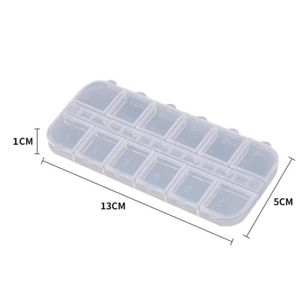 Opbevaringsboks med 12 rum - 13 x 5 cm