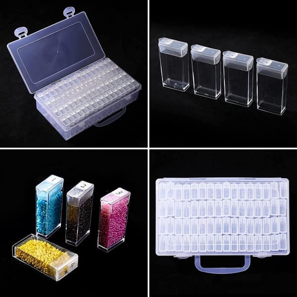 64-Slots diamond painting clear storage box - Förvaringsbox