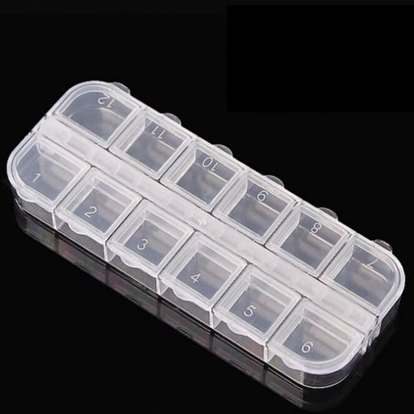12-Slots diamond painting clear storage box - Förvaringsbox