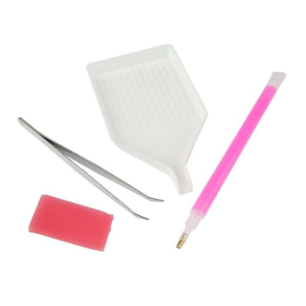 4 dele - Pen til diamantmaling - Diamantmaling - Kit