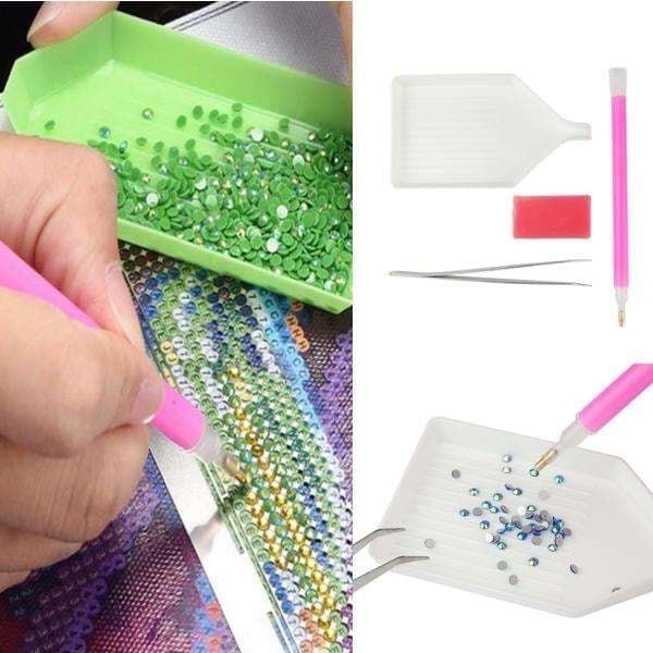 4 deler - Penn for diamantmaling - Diamantmaling - Sett
