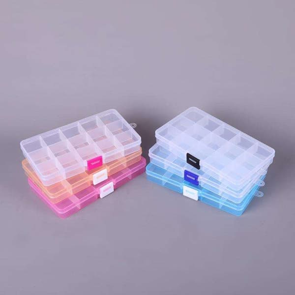 Oppbevaringsboks med 15 rom - 17,4 x 9,8 cm - Organizer