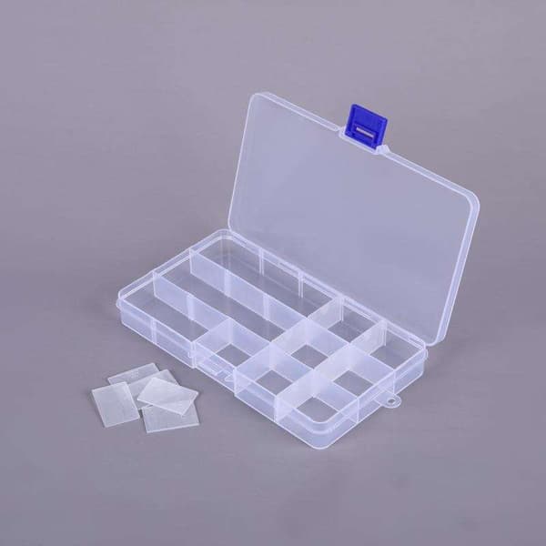 Oppbevaringsboks med 15 rom - 17,4 x 9,8 cm - Organizer
