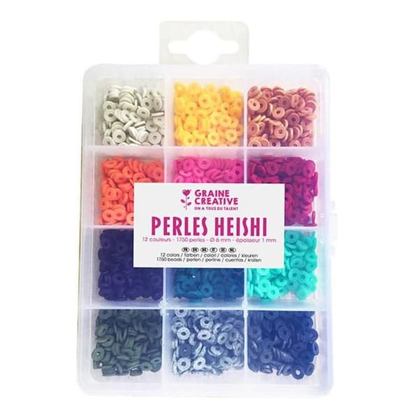 Heishi Beads 'Creative Seed' - Box 1750 - Ljusa färger 6 mm