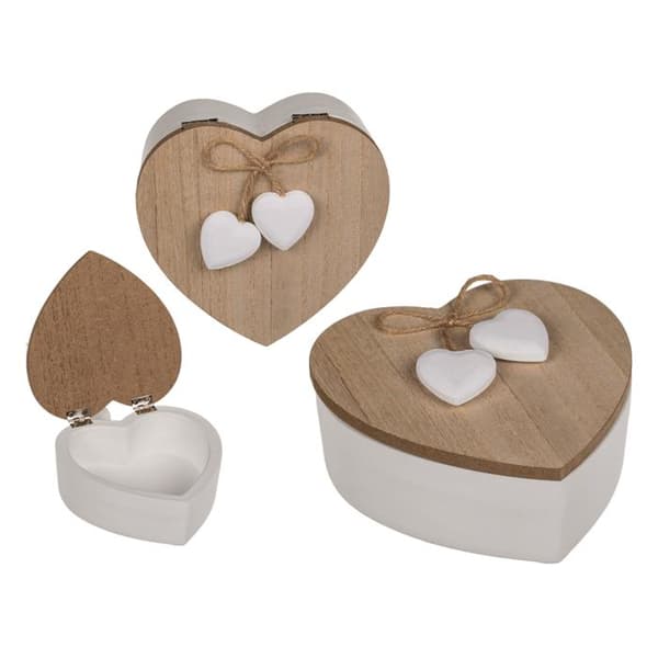 Hjärtformad Förvaringslåda - Smyckeskrin 1-Pack