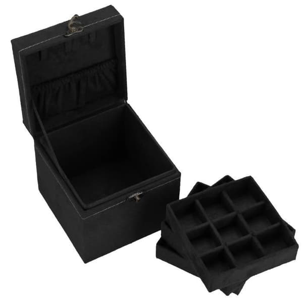 Smyckesask - SPRINGOS - Resväska för Kvinna - Sammet - Retro Lås - 12x12x12 cm