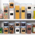 Miniatyrbild 6 av 9: Förvaringsbehållare för Organiserat Skafferi - 24-pack med Lufttäta Lock och Etiketter