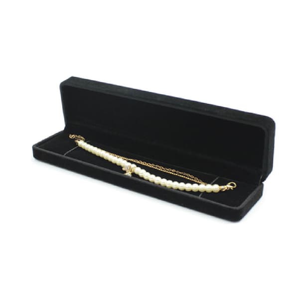 Smyckeskrin Smycken presentask för halsband Armband Svart
