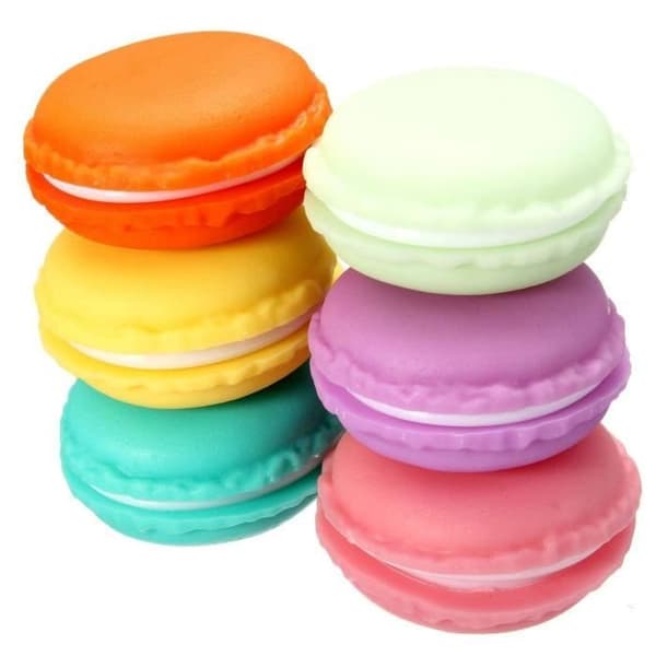 Förvaringslåda - Flerfärgad - Liten Macaronformad förvaringslåda - Plast - 4cmX2cm