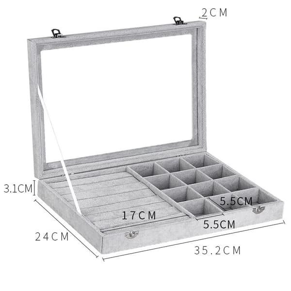 INF Smycken Ringar Örhängen Halsband Bricka Showcase Display Organizer
