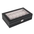 Miniatyrbild 3 av 4: Klockbox - NYHET - 12 klockor - Läder - Silver - Chic