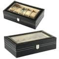 Miniatyrbild 2 av 4: Fodral - Läder - Klockbox - Svart - Beige - 12 klockor