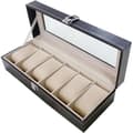 Miniatyrbild 1 av 3: Box - Läder - Klockbox - 6 fack - Svart - Chic