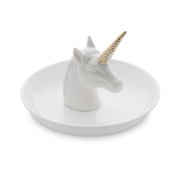 Ringhållare - Maestro Gift - Giant Unicorn - Keramik - Vit och Guld - Blandat