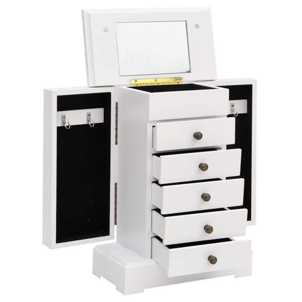 Smyckeskrin med spegel MDF 25x13,5x34 cm