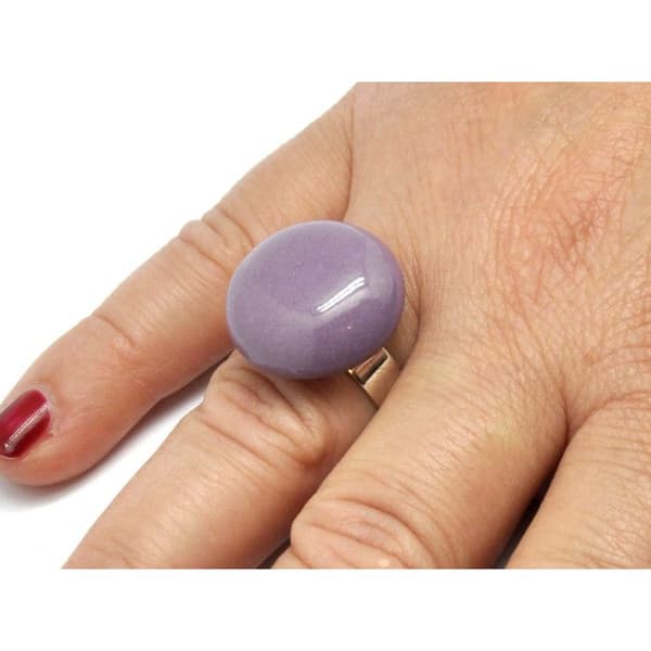 Ring keramik liten modell Lila