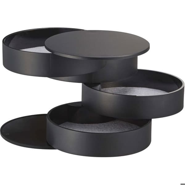 Smyckeslåda - YAMAZAKI - Tower - 4 lådor - ABS-harts - Svart