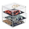Miniatyrbild 3 av 3: Transparent smyckeskrin 3 nivåer