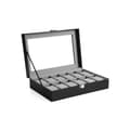 Miniatyrbillede 7 af 8: Watchbox - 12 ure - glaslåg - sort